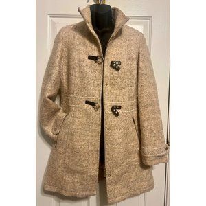 Ivanka Trump Womens Boucle Toggle Coat Jacket Sz 8 Wool Blend